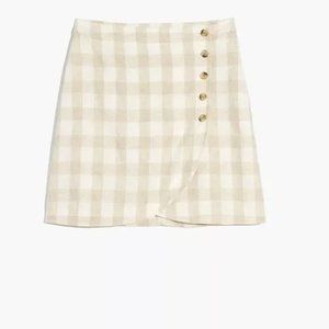Madewell Linen-Blend Tulip-Hem Mini Skirt - Size 4